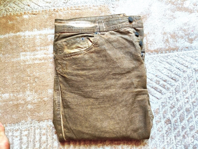 Италиански дънки Alcott 53, слим, № 36 (L), шоколадов цвят , снимка 3 - Дънки - 53128034