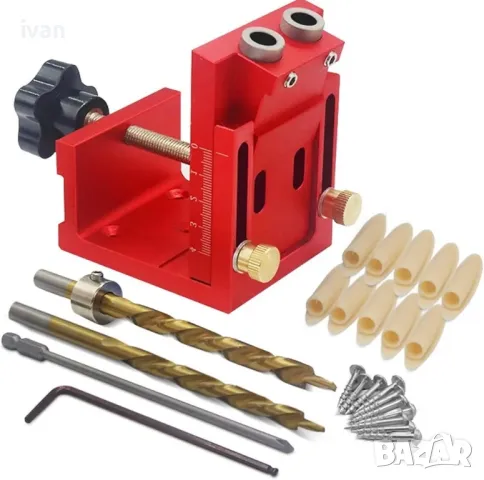 намаление Водач за свредло за дърво пълен комплект червен 94х80х65мм , снимка 9 - Други инструменти - 50220020