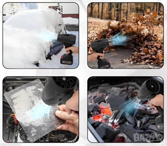 Акумулаторен въздушен турбо пистолет,1000W,150000RPM, снимка 4 - Други стоки за дома - 51613823