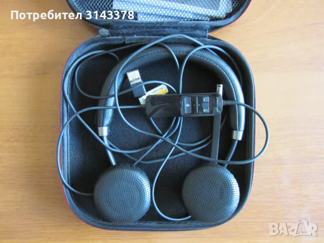 Plantronics USB слушалки с микрофон, снимка 4 - Слушалки за компютър - 46937815