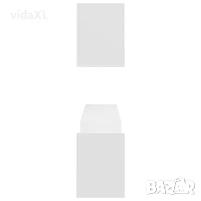 vidaXL Стенни рафтове, 2 бр, бели, 100x15x20 см, инженерно дърво(SKU:807268), снимка 2 - Други - 48697587