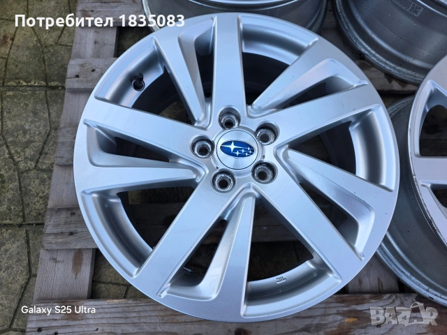 Лети джанти 16ки 5х100 Subaru +TMPS, снимка 5 - Гуми и джанти - 53293018