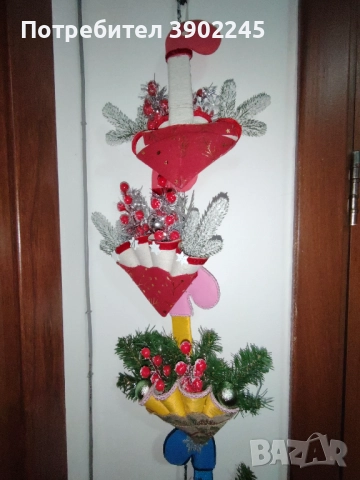 Ръчно изработена коледна украса, снимка 4 - Други - 52105560