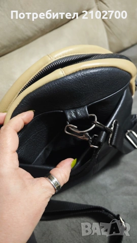 Дамска раница естествена кожа , снимка 4 - Раници - 53624033