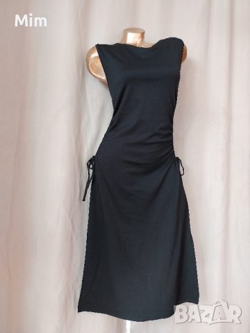 XL / XXL Черна миди  рокля , снимка 6 - Рокли - 45068683