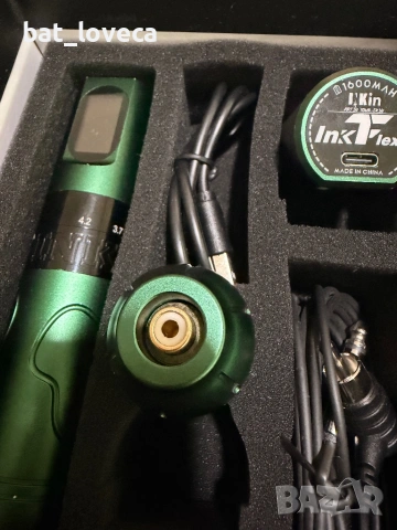 Нов Inkflexo 2.2-4.2 мм безжична машина за татуировки с регулируем ход, безжична батерия, снимка 9 - Друго оборудване - 53760160