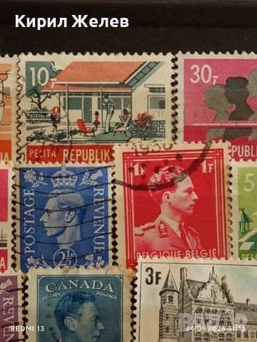 Стари пощенски марки от цял свят смесени БЕЛГИЯ,КАНАДА, ИНДОНЕЗИЯ за КОЛЕКЦИЯ 51936, снимка 5 - Филателия - 53208825