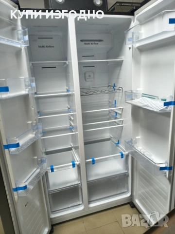 Хладилник с фризер Side by Side Hisense RS677N4BFD, снимка 2 - Хладилници - 53560371