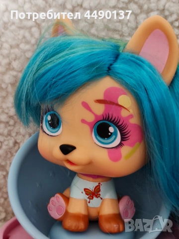 Кученце играчка с дълга коса, снимка 8 - Кукли - 53847815