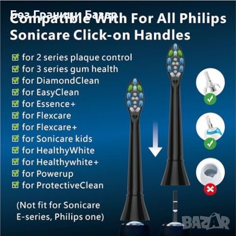 Нови 16 броя глави за електрическа четка зъби Philips Sonicare - меки влакна, снимка 2 - Други - 46708188