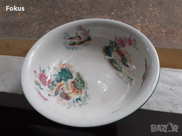 Огромни кана с леген порцелан Grimwade Bros - Staffordshire, снимка 4 - Антикварни и старинни предмети - 53364452