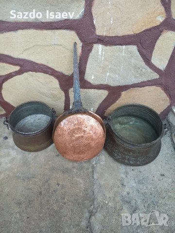медни котли и тава , снимка 2 - Антикварни и старинни предмети - 52865698