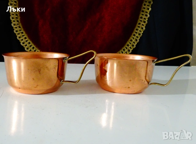 Медни чаши 130 мл.,чиста мед. , снимка 3 - Антикварни и старинни предмети - 54045633
