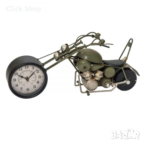 Настолен метален часовник Мотоциклет, 2 цвята, снимка 3 - Други - 53566345