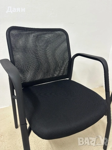 Комплект от 2 офис стола за гости за чакалня с ергономична мрежеста облегалка, снимка 5 - Столове - 53129388