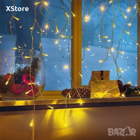 Коледна LED светлинна завеса, снимка 5 - Декорация за дома - 52440518