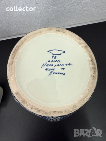 Порцеланова ваза / урна - Делфт. №7481, снимка 7 - Антикварни и старинни предмети - 52048216