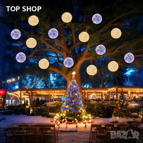 Lewondr Коледни светлини за прозорци, захранвани с USB, 2 броя, снимка 6 - Декорация за дома - 49640933