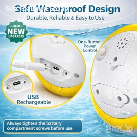 Нова Водна играчка Светещ кит за баня с пръскалка, USB зареждане, 120 мин, снимка 2 - Други - 53694654