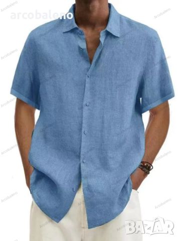 Мъжка ежедневна риза с къс ръкав, 9цвята , снимка 9 - Ризи - 45881572