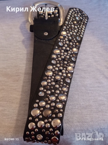 Фешън модел дамски кожен колан с капси много красив 24299, снимка 6 - Колани - 51859328