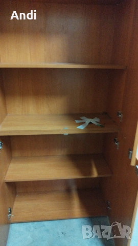 Двукрил гардероб с четири врати - Офис шкаф с рафтове 86/42/205 см, снимка 6 - Гардероби - 53661833