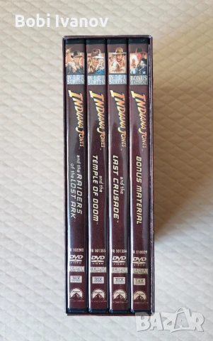 Indiana Jones Индиана Джоунс DVD Трилогия и бонус + Индиана Джоунс 4 (2 диска) с Бг субтитри., снимка 7 - DVD филми - 50916233