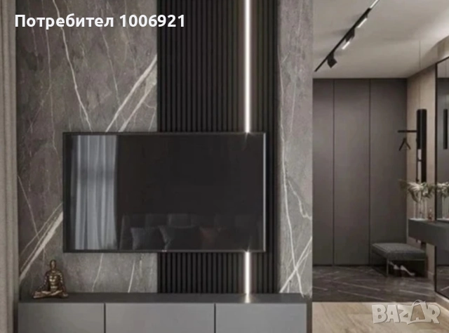 Тв стена pvc панели, wpc, Pu stone, снимка 11 - Ремонти на апартаменти - 52503489