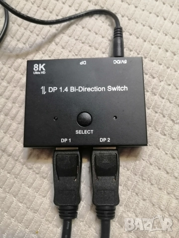 Двупосочен DisplayPort Switch, снимка 2 - Кабели и адаптери - 52924635