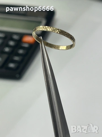 Златна халка 8 карата 1 грам, снимка 3 - Пръстени - 53314773