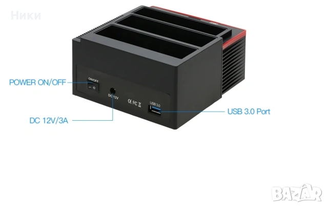 Докинг станция за твърд диск Многофункционална 2.5/3.5" IDE&SATA база за твърд диск USB 3.0 , снимка 8 - Други - 54292891