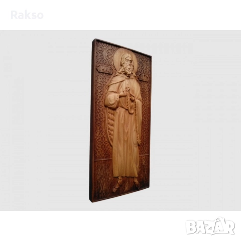 Дърворезба икона св. Илия, снимка 4 - Икони - 52726226