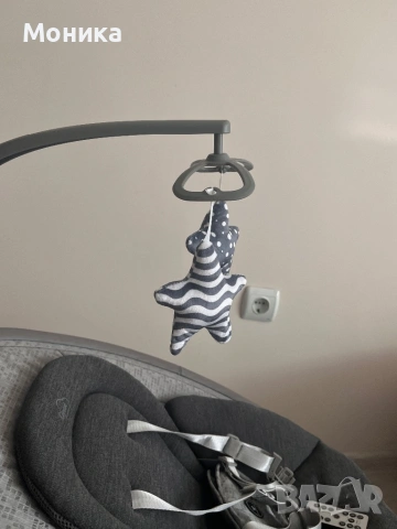 CANGAROO Електрическа люлка - шезлонг CLOUD СИВ, снимка 2 - Детски шезлонги - 53657517