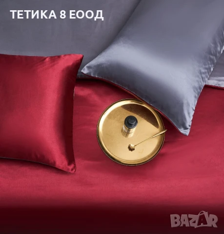 Спален комплект сатен, различни размери, синьо-сив, 2 калъфки за 65х65, снимка 4 - Спално бельо - 51169145