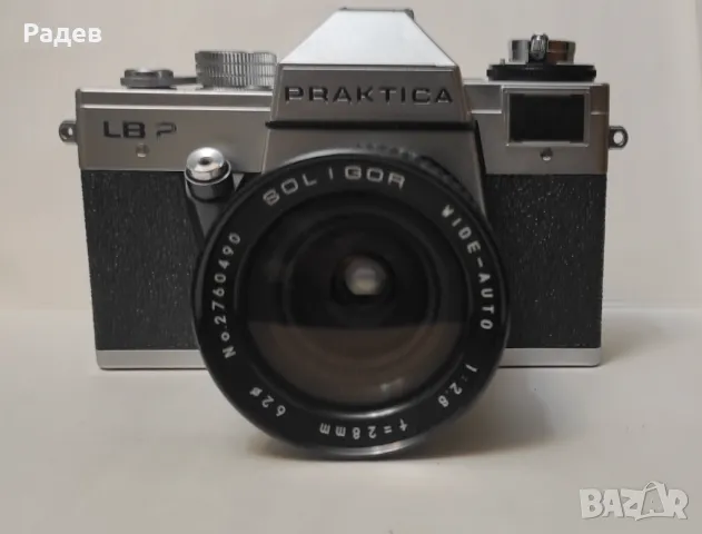 soligor wide auto 28mm f:2.8 M42  с филтър 62ф и Praktica LB2 лентова (филмова) камера, снимка 7 - Фотоапарати - 46888744