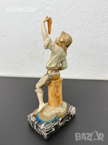 Италианска статуетка - Amilcare Simonetti №8128, снимка 4 - Антикварни и старинни предмети - 54292538