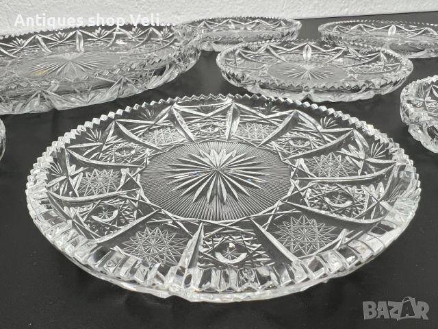Кристални чинии №5444 , снимка 3 - Антикварни и старинни предмети - 45862518