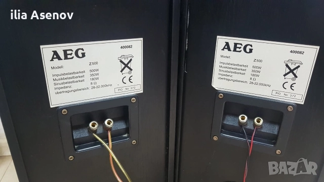AEG Z500 – Перфектни тонколони, всичко работи, снимка 3 - Тонколони - 52940648