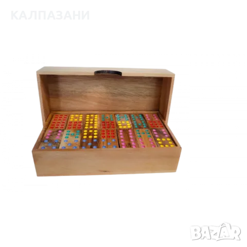 Класическо дървено домино от 56 плочки - ръчна изработка LG016, снимка 4 - Игри и пъзели - 50217939