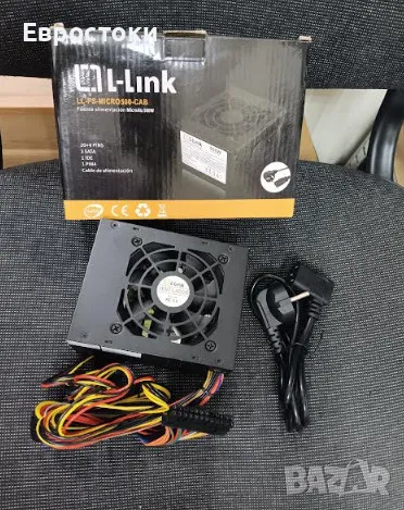 Блок захранване L-Link LL-PS-MICRO-500-CAB, 500W, 24-пинов SFX/Micro ATX захранващ блок, снимка 3 - Захранвания и кутии - 50181488