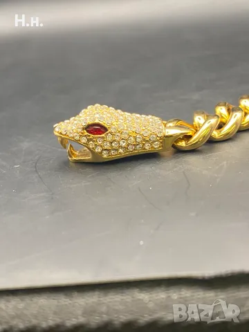 Гривна с глава на змия , снимка 5 - Гривни - 49641530