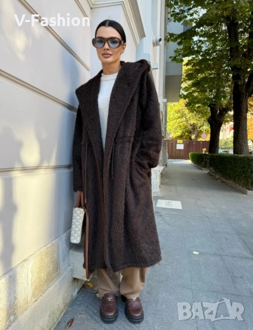 Палто дълго с връзки , снимка 7 - Палта, манта - 52956112