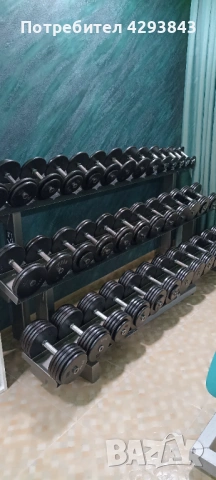 Дъмбели от 3 кг до 39 кг, снимка 2 - Фитнес уреди - 53453844