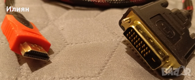 Кабел HDMI към DVI-D, снимка 2 - Кабели и адаптери - 51477668
