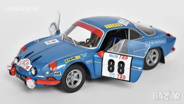 Renault Alpine A110 1600S Winner Rallye du Portugal 1971 - мащаб 1:18 на Solido нов в кутия, снимка 2 - Колекции - 49560217