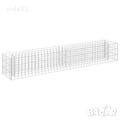 vidaXL Габион повдигната леха, поцинкована стомана, 180x30x30 cм(SKU:145633, снимка 1