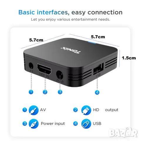 Tanix TX1 Android10 TV Box , снимка 1 - Плейъри, домашно кино, прожектори - 48393538