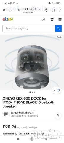 ONKYO RBX-500 DOCK for iPOD/iPHONE BLACK Bluetooth Speaker

, снимка 2 - Аудиосистеми - 46406707