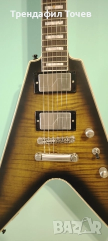 КИТАРА 'Epiphone Flying V Prophecy Yellow Tiger Aged Gloss'., снимка 6 - Китари - 51914105