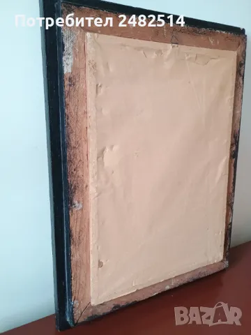 Живопис Импресия. Стара маслена картина с масивна дървена рамка, снимка 6 - Антикварни и старинни предмети - 49227699